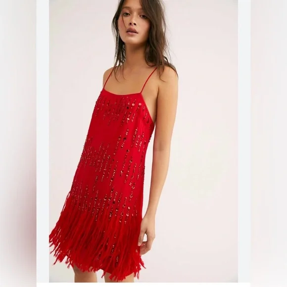 Free people crystal clear mini dress size small - Picture 1 of 3